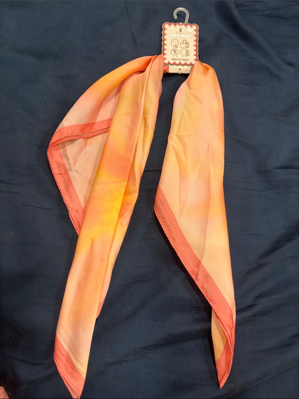 Silky Orange Gradient Women's Scarf - Unbranded